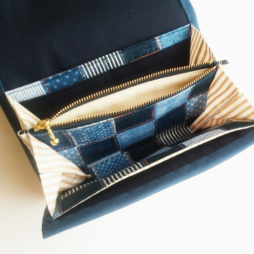 特価】長財布（パッチワーク風デニム） 長財布 m-furufuru 通販