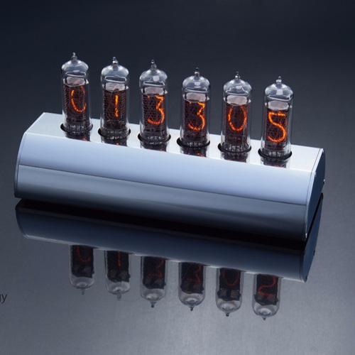 Boulder Nixie Tube Clock - Silver [Makenology] Loft living s