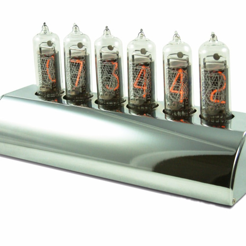Boulder Nixie Tube Clock - Silver [Makenology] Loft living s