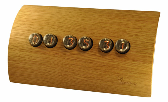 Jova Nixie Tube Clock  IN4 - Oak [Makenology ] Loft  Nixi 3枚目の画像