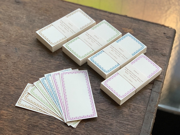 【活版印刷】Note card (Aoni 青丹)  niconecoコラボ 3枚目の画像