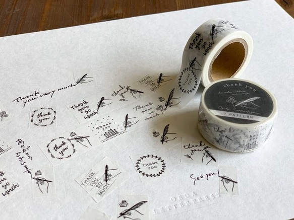 -Handwritten message-Thank you masking tape【7pattern】 2枚目の画像