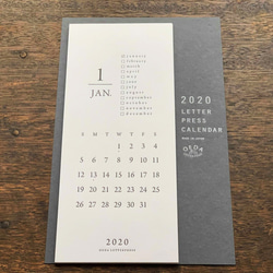 【30％OFF】LETTERPRESS カレンダー 2020 3枚目の画像