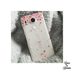 ※ iPhone 7・7 Plus・6/6s・6 Plus・5/5s・SE※ 可愛粉紅色心形圖案手機殼 透明軟殼 第3張的照片