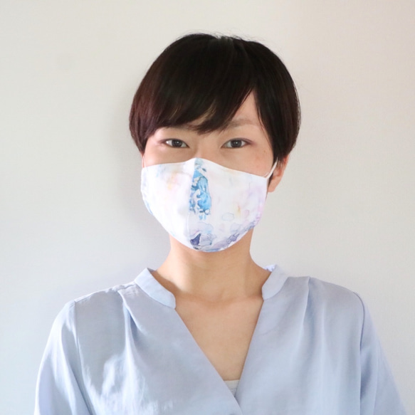 【8/9 20:00 再販】水彩のグラデーションマスク(朝凪2) 6枚目の画像
