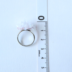シルクレースとスパンコールの指輪（紫桜） 8枚目の画像