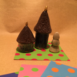【小さな家シリーズ③】森の中の不思議な家　陶器　ミニチュア　クリスマス　森 2枚目の画像