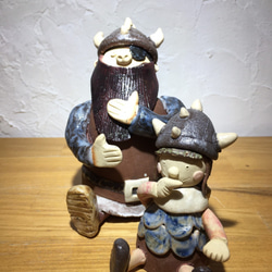 【新作】ビッケ　小さなバイキング　五月人形（端午の節句）　こどもの日　兜　陶器 4枚目の画像