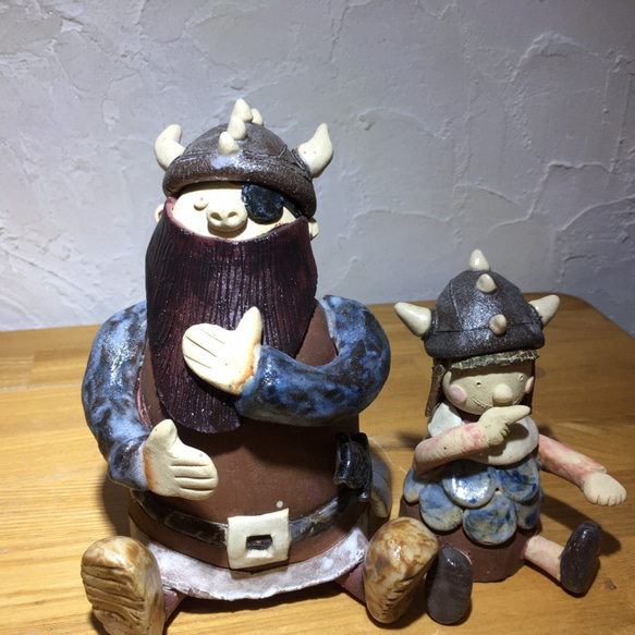 【新作】ビッケ　小さなバイキング　五月人形（端午の節句）　こどもの日　兜　陶器 5枚目の画像