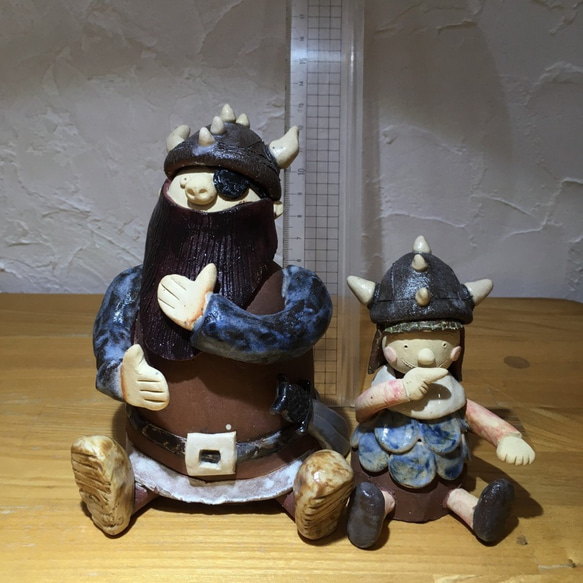 【新作】ビッケ　小さなバイキング　五月人形（端午の節句）　こどもの日　兜　陶器 6枚目の画像