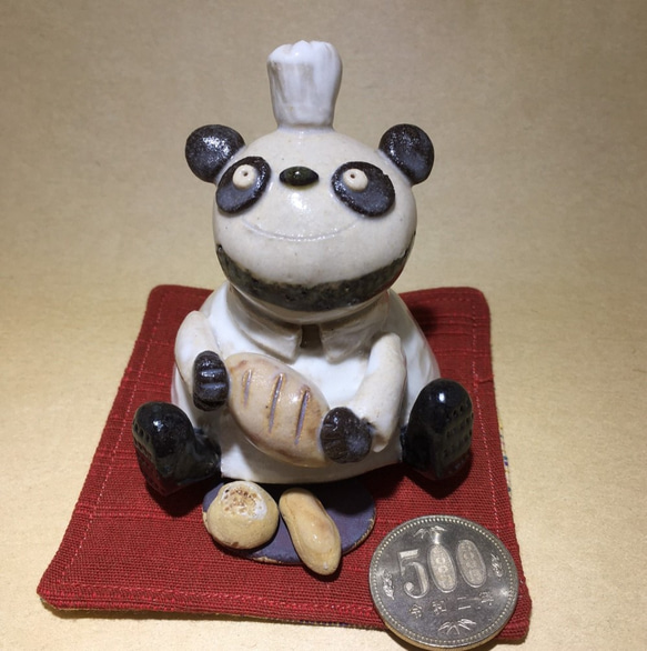 【秋の新作】パン屋のパンダ　陶器　パンダ　パン　 5枚目の画像