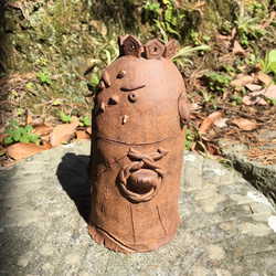 不動明王（お不動さま）　陶器　仏像　おきもの　焼き締め 2枚目の画像
