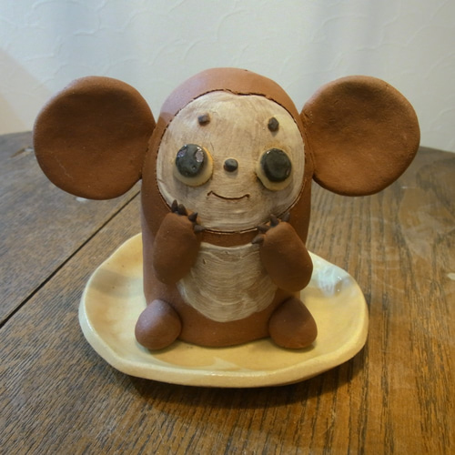 チェブリーシカ 加湿器 卓上 eco エコ 電気不要 陶器 かわいい 加湿