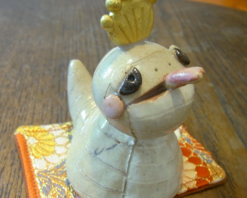 おヘビさま（しろ） 巳年 ヘビ へび 蛇年 ツチノコ 白蛇 その他置物