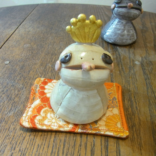 おヘビさま（しろ） 巳年 ヘビ へび 蛇年 ツチノコ 白蛇 その他置物