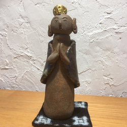 観音さまの置き物　陶器　仏像　観音菩薩　卓上 2枚目の画像