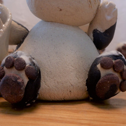 【福招きsale】白黒ネコのハサミ立て　ネコ　猫　ねこ　ペン立て　陶器　机上　卓上　便利　 招きねこ　まねき猫　 6枚目の画像