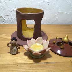 【受注制作】お釈迦さまのおきもの（お堂付き）　花まつり　灌仏会　　陶器　 4枚目の画像