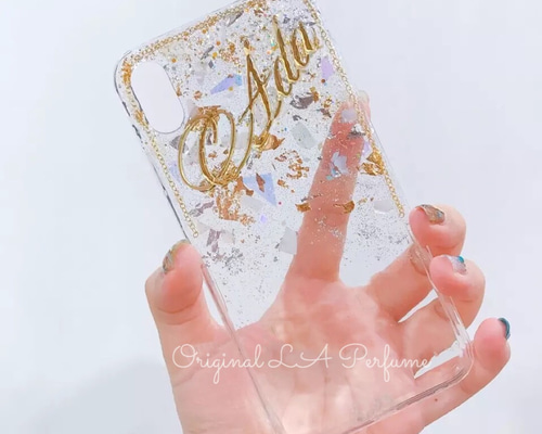 名入れ♡キラキラユニコーン✨リボンチャーム✨ピンクレインボー系✨iPhone 名入れ♡キラキラユニコーン✨リボンチャーム✨ピンクレインボー