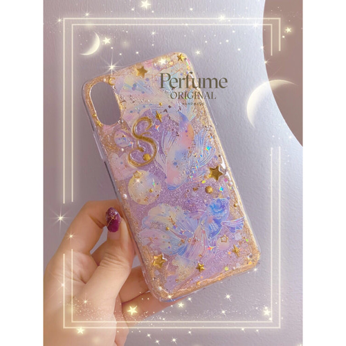 金魚✨名入れ キラキラパープル ゴールド ゴージャス