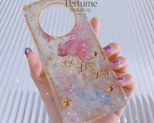 金魚✨名入れ キラキラパープル ゴールド ゴージャス