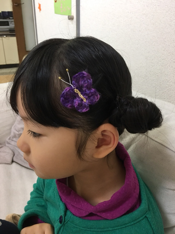 蝶々ヘアピン 3枚目の画像