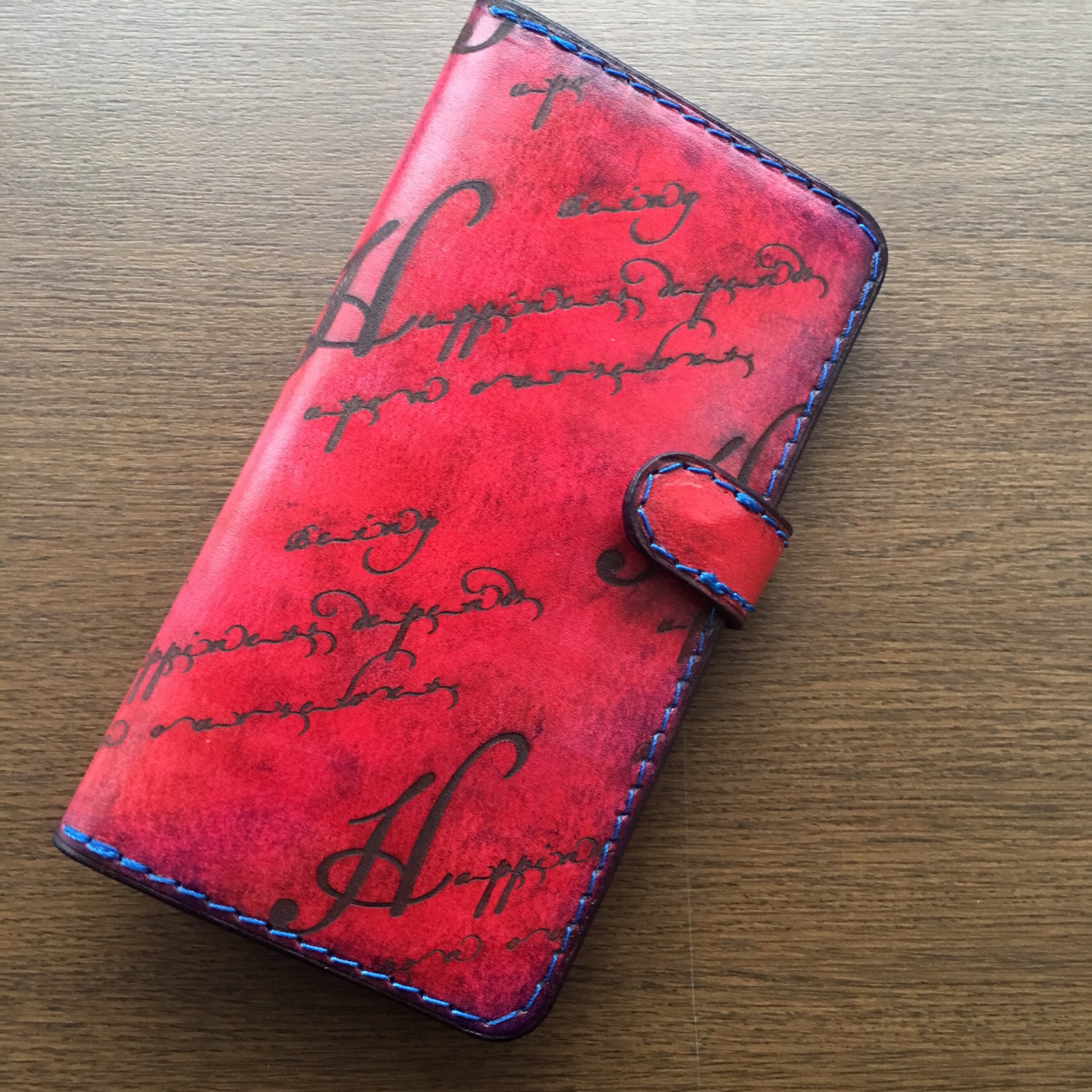 【受注制作】手染めiPhone,androidケース（フォント大/マグネット/カード/ホールド/ぼかし追加）