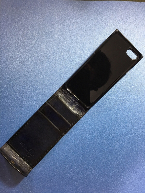 【オーダー制作】手染め縦型iPhone8/7/6ケース 2枚目の画像