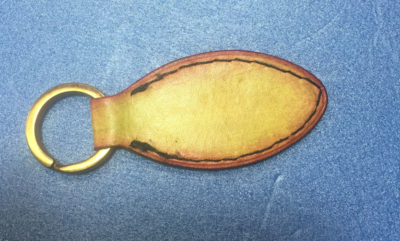 色取り取りの手染めオリジナル真鍮キーリング（キーフックなし） 2枚目の画像