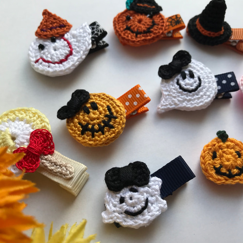 送料込2つセット♬選べるハロウィンのベビーヘアクリップ 雑貨