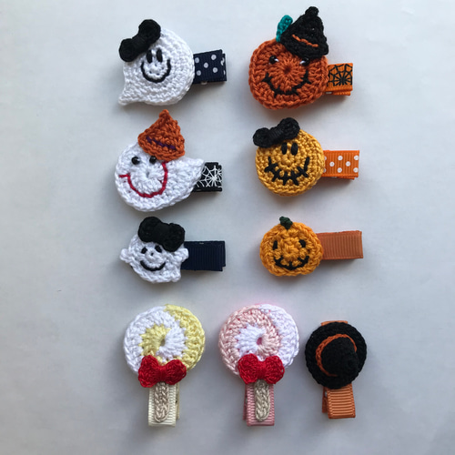 送料込2つセット♬選べるハロウィンのベビーヘアクリップ 雑貨