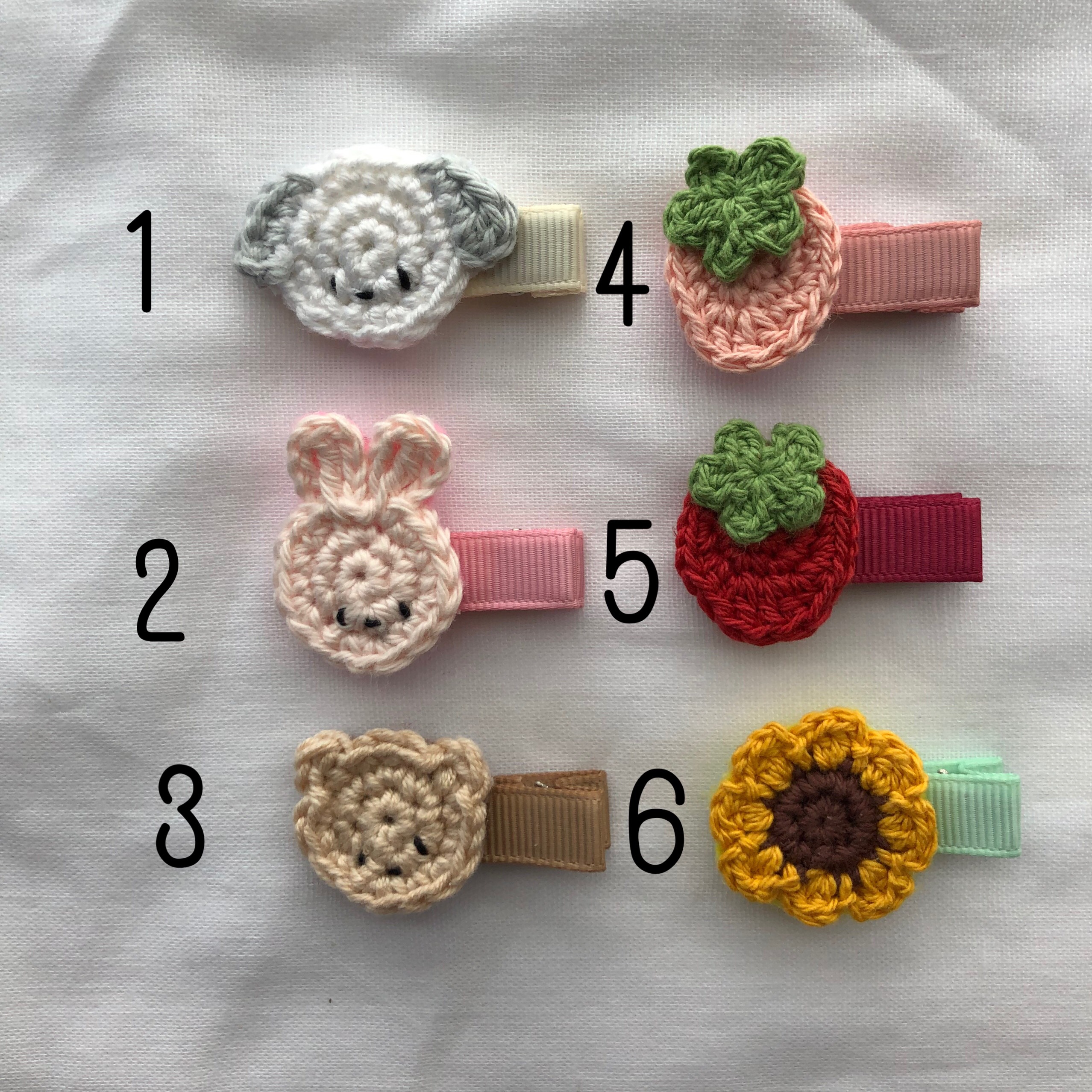 ベビー ヘアゴム&ヘアクリップセット くまちゃん いちご a-01 送料込み