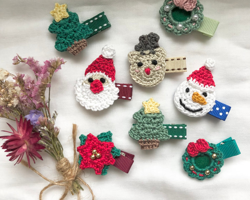 ベビーヘアクリップ ヘアゴム  クリスマスセット クリスマスヘアアクセサリー ベビーヘアクリップ ヘアゴム クリスマスセット クリスマスヘア