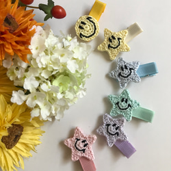送料込み♡2つ選べるにこちゃんのベビーヘアクリップ 雑貨・その他