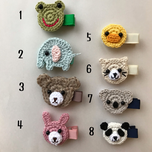 動物 ベビー ヘアクリップ 送料込み♡選べる動物さんのベビーヘアクリップ 雑貨・その他