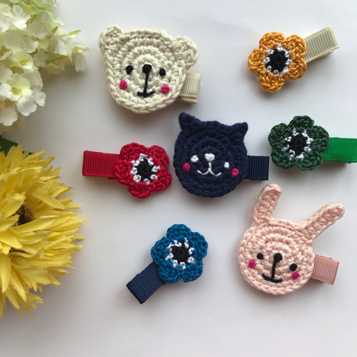 ⓝⓔⓦ【アネモネ】ベビーヘアクリップキッズヘアクリップヘアゴム