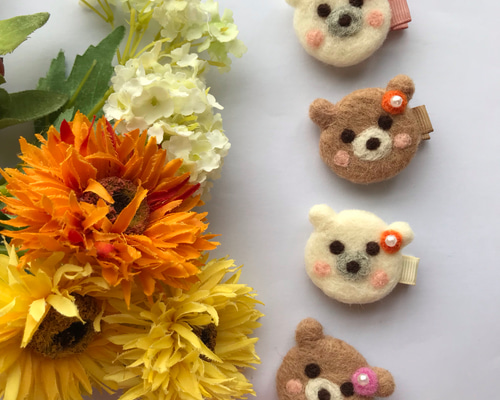 3番のみあります！送料込み1つ500円♡選べる羊毛フェルトのくまの  