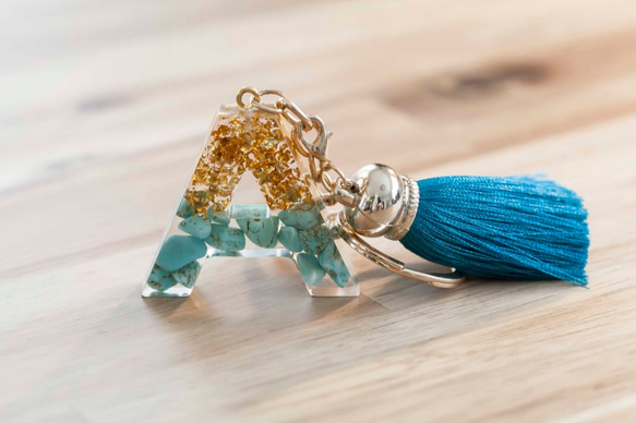 ☆UVレジン☆イニシャルキーホルダー【A】 / アルファベット