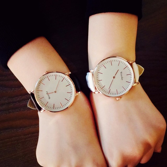 人気シンプルなビッグフェイス腕時計 男女兼用 レザーベルト 腕時計