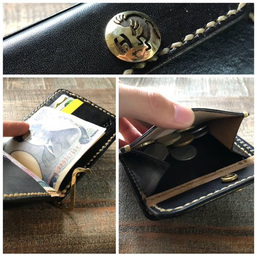 コンパクトレザーウォレット（マネークリップ/札ばさみ