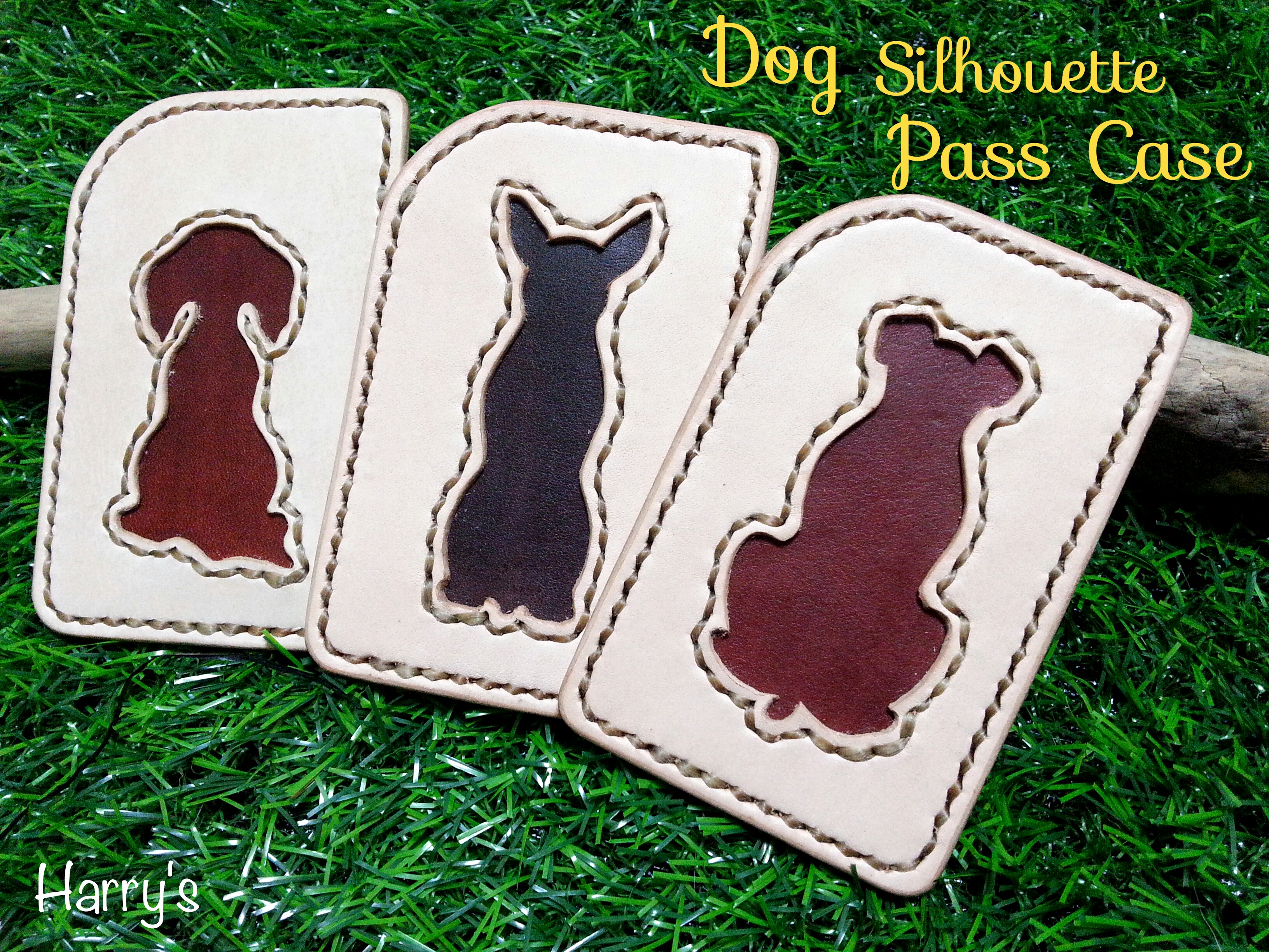 dogシルエットカードケース