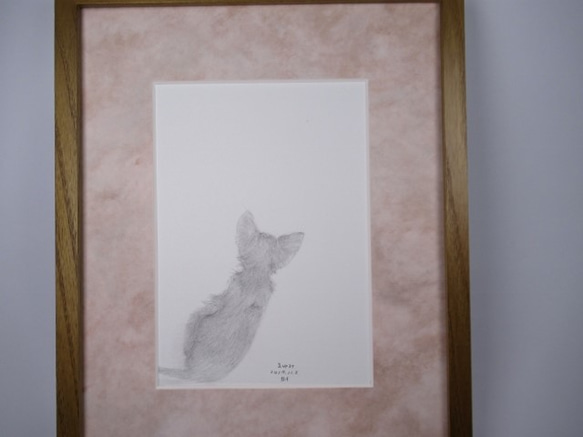 コカイちゃん　子猫　黒猫　鉛筆画　ピンク 1枚目の画像