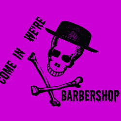 WELCOMEロゴ barbershop ドクロ 1枚目の画像