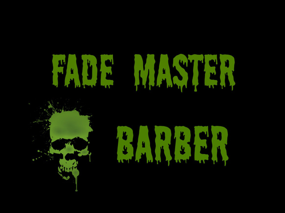 barber fadeロゴ ドクロ スカルデザイン 1枚目の画像
