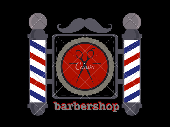 値下げしました！barberサインポールデザイン ボード デザイン看板s】BARBER バーバーsp☆ポスター 美容院 理容院