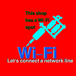 Wi-Fiスポットロゴアート タトゥーマシーン 1枚目の画像