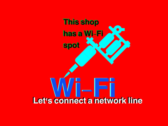 Wi-Fiスポットロゴアート タトゥーマシーン 1枚目の画像