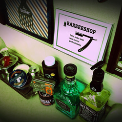 barbershop ロゴ tool 黒 ショップ名入れ無料 4枚目の画像