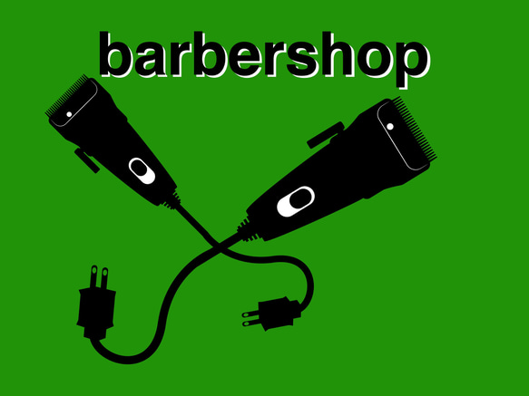 バリカン barberロゴdesign shop名入れ無料 1枚目の画像