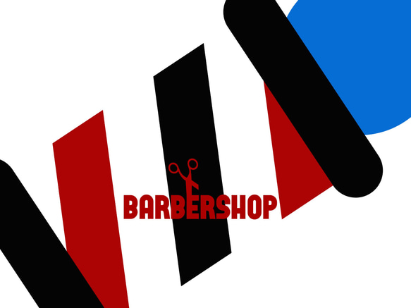 大きなサインポールbarberデザイン shop名入れ無料 1枚目の画像